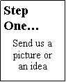 Text Box: StepOne… Send us a picture or an idea